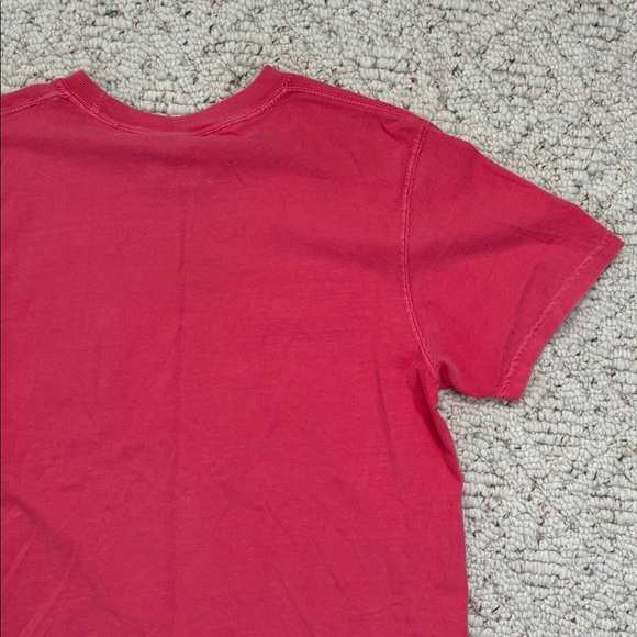 Comfort Colors Classic Coral Red Unisex Heavyweight Short Sleeve Basic T-Shirt - Picture 9 of 10
